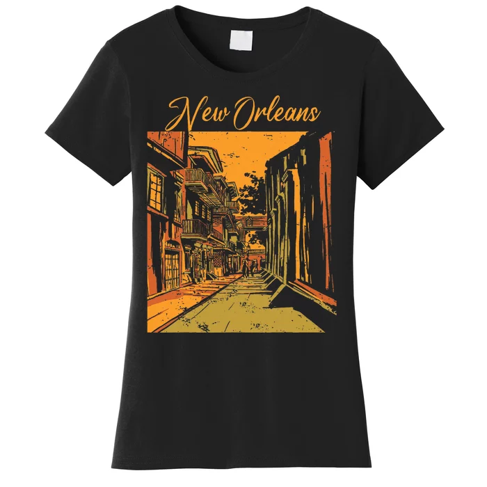 New Orleans Louisiana Souvenir Bourbon Street Women's T-Shirt