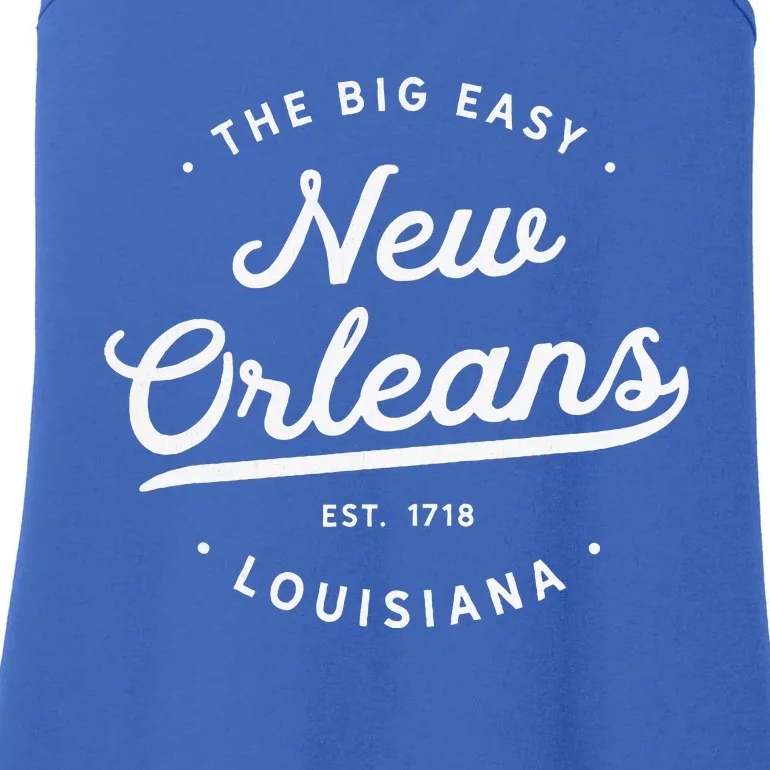 New Orleans Louisiana Big Easy Nola Ladies Essential Tank