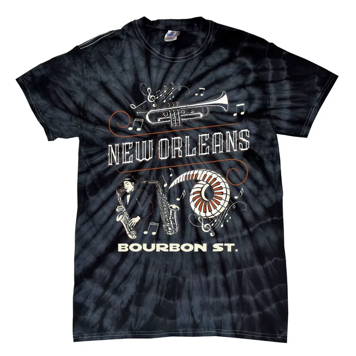 New Orleans Louisiana Jazz Festival Vintage Tie-Dye T-Shirt