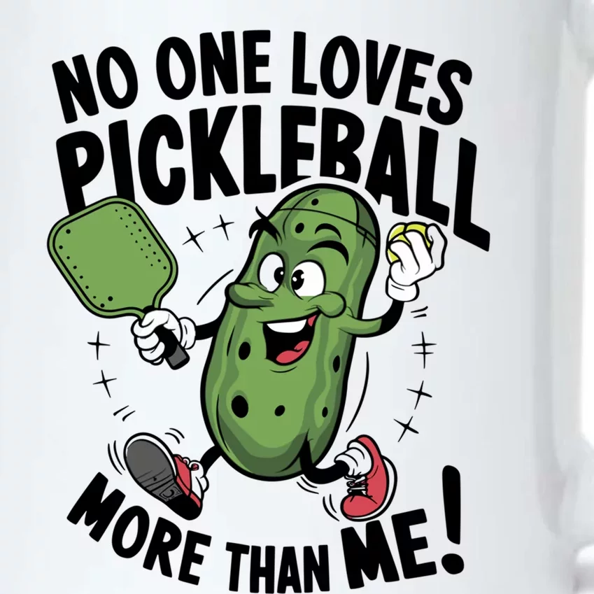 No One Loves Pickleball More Than Me For Pickles Lover Funny Gift Black Color Changing Mug