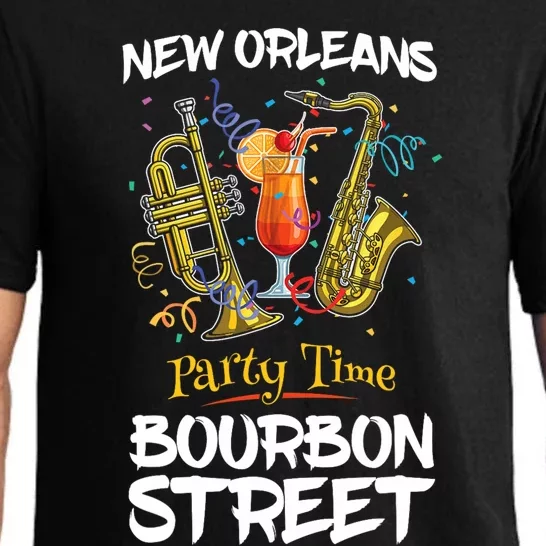 New Orleans Louisiana Bourbon Street Jazz Party Souvenir Pajama Set