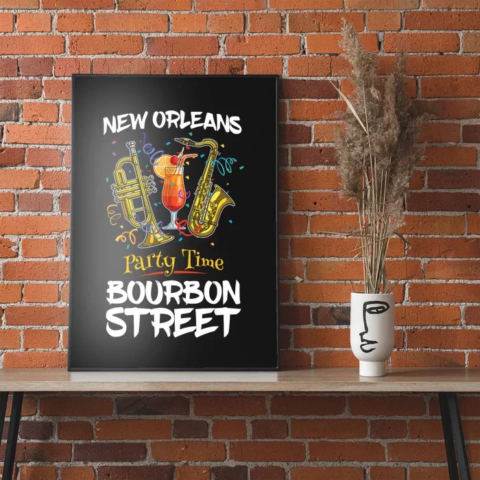 New Orleans Louisiana Bourbon Street Jazz Party Souvenir Poster