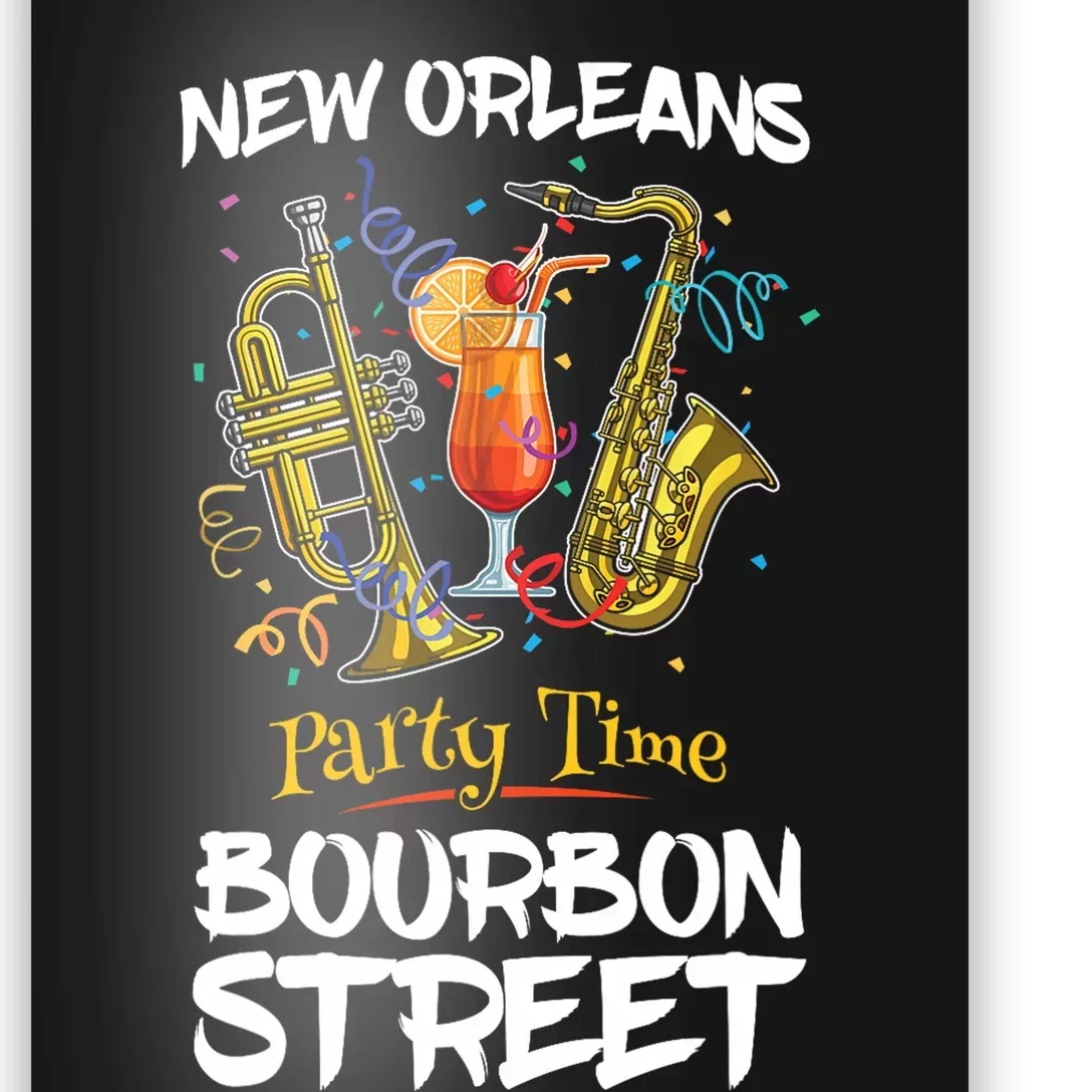 New Orleans Louisiana Bourbon Street Jazz Party Souvenir Poster