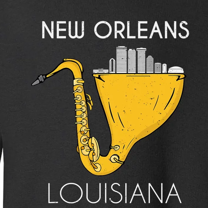 New Orleans Louisiana Jazz Music Player Saxophone Toddler Sweatshirt