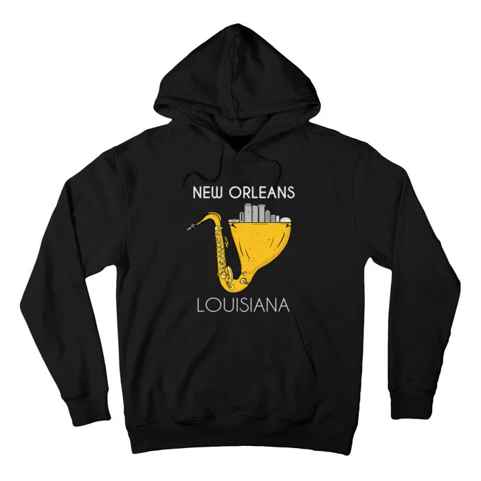 New Orleans Louisiana Jazz Music Player Saxophone Tall Hoodie