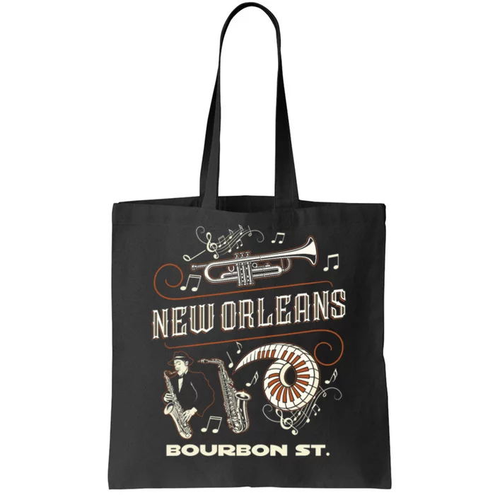 New Orleans Louisiana Jazz Festival Vintage Tote Bag