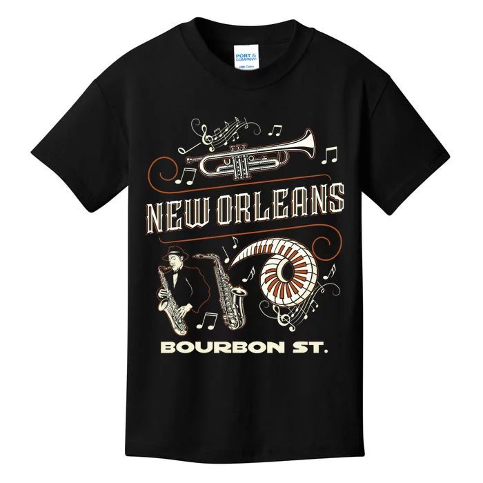 New Orleans Louisiana Jazz Festival Vintage Kids T-Shirt