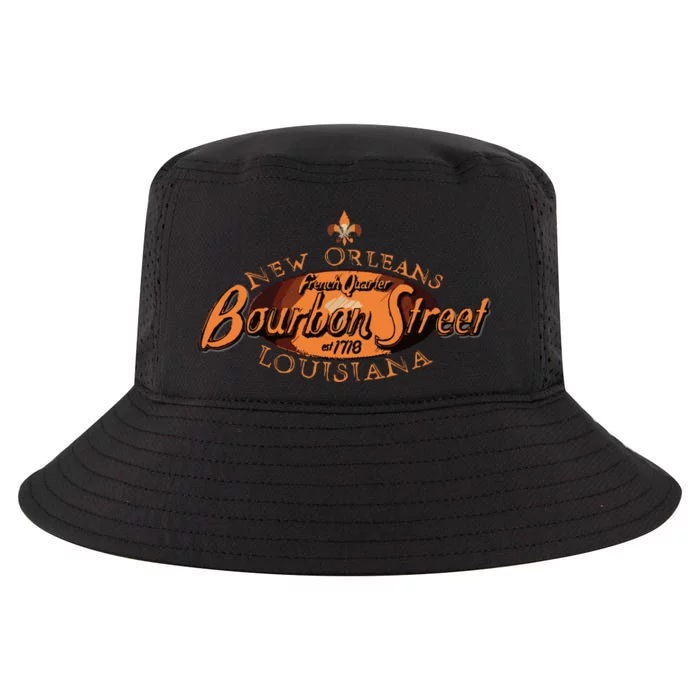 New Orleans Louisiana Bourbon Street French Quarter Cool Comfort Performance Bucket Hat