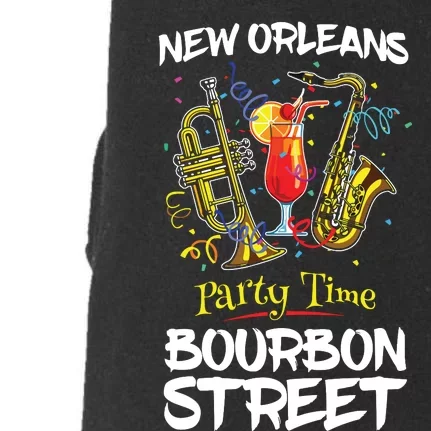 New Orleans Louisiana Bourbon Street Jazz Party Souvenir Doggie 3-End Fleece Hoodie