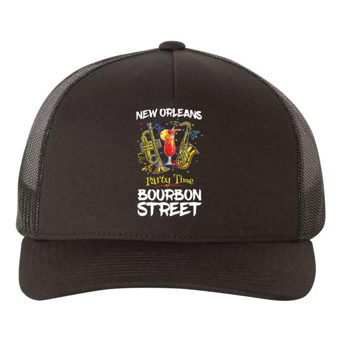 New Orleans Louisiana Bourbon Street Jazz Party Souvenir Yupoong Adult 5-Panel Trucker Hat