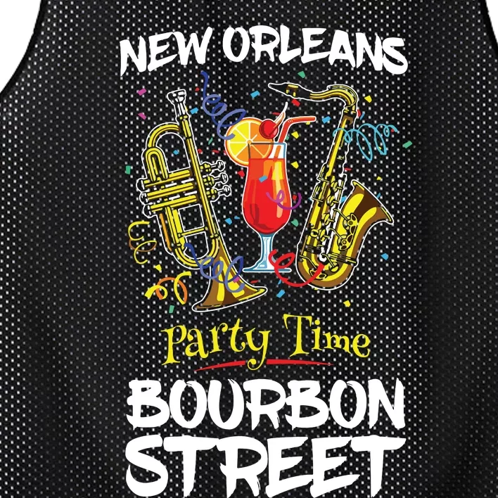 New Orleans Louisiana Bourbon Street Jazz Party Souvenir Mesh Reversible Basketball Jersey Tank