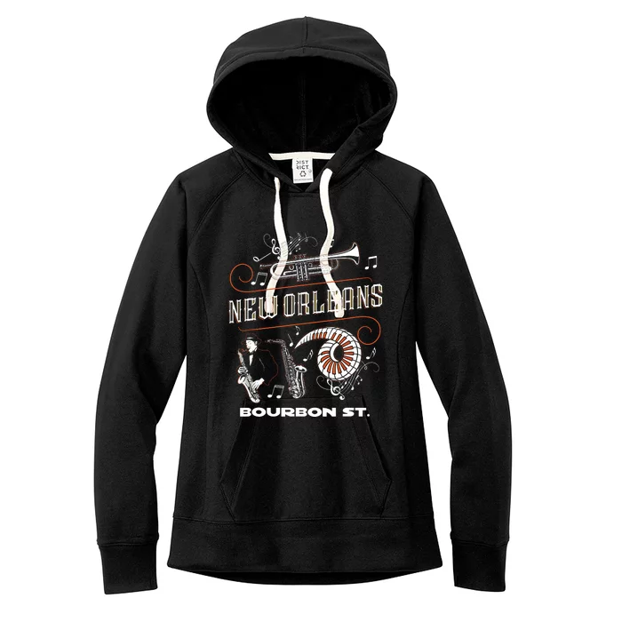 New Orleans Louisiana Jazz Festival Vintage Women's Fleece Hoodie