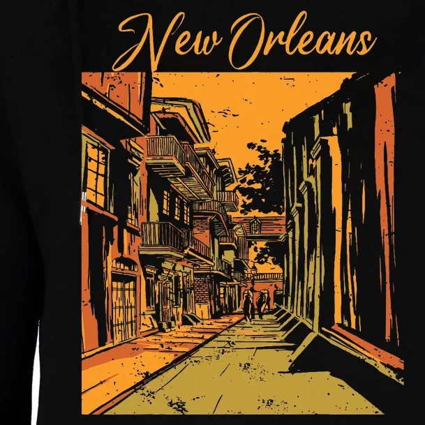 New Orleans Louisiana Souvenir Bourbon Street Womens Funnel Neck Pullover Hood