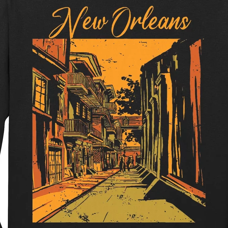 New Orleans Louisiana Souvenir Bourbon Street Tall Long Sleeve T-Shirt