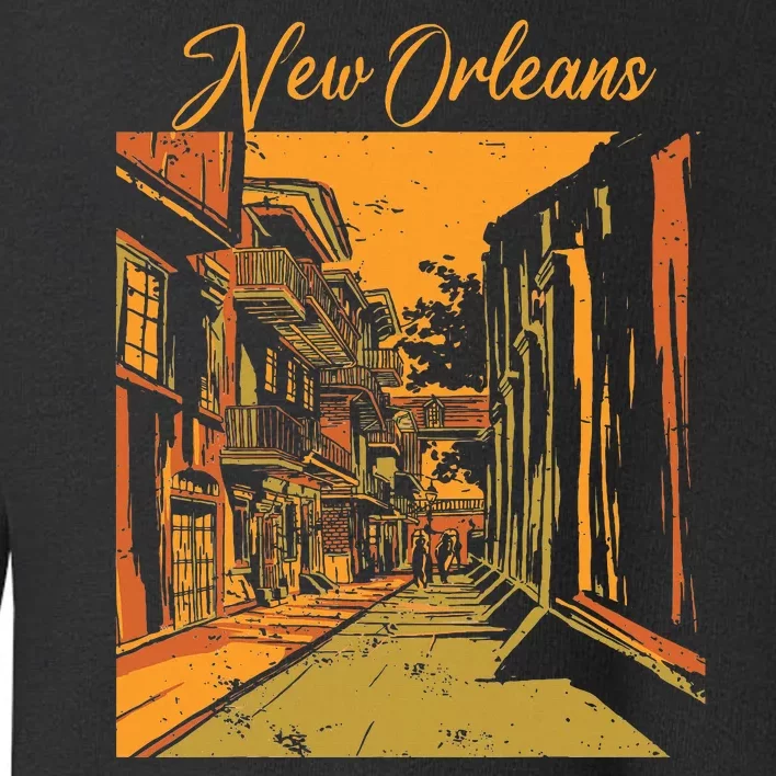 New Orleans Louisiana Souvenir Bourbon Street Toddler Sweatshirt