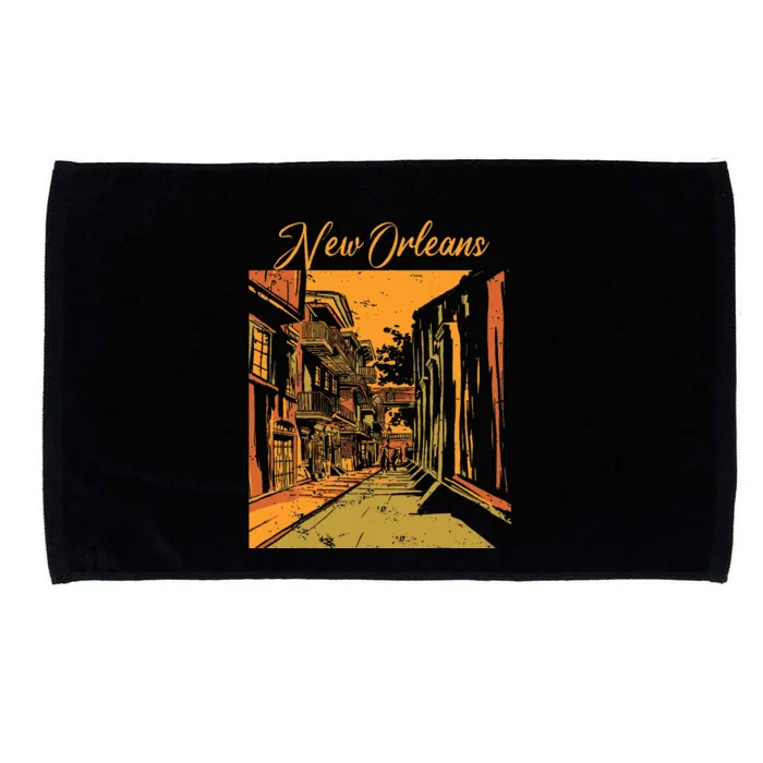 New Orleans Louisiana Souvenir Bourbon Street Microfiber Hand Towel