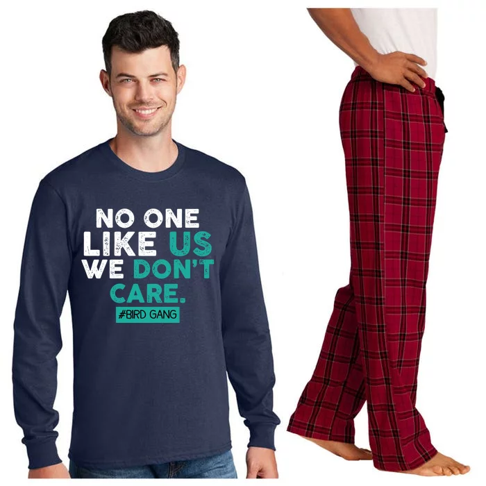 No One Likes Us We Don't Care Vintage Philly Bird Gang Funny Long Sleeve Pajama Set