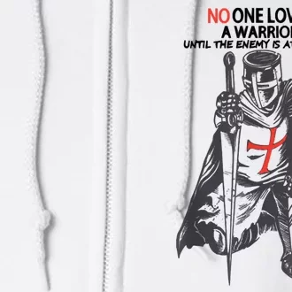 No One Loves A Warrior, Warriors Of Christ Knights Templar Full Zip Hoodie