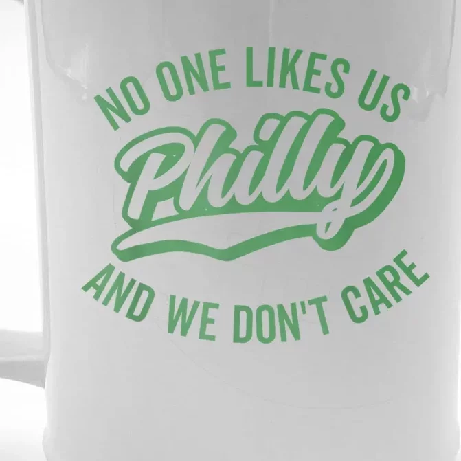 No One Likes Us We Don't Care Philadelphia Philly Fan Front & Back Beer Stein