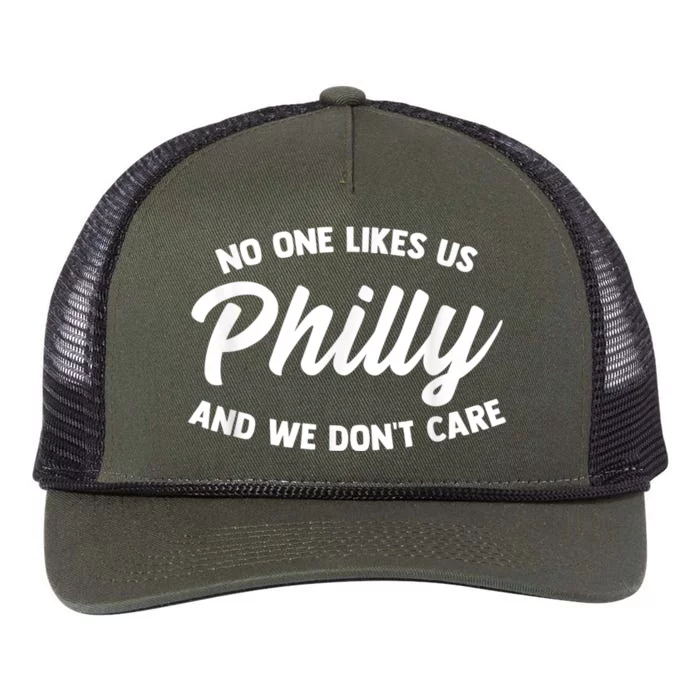 No One Likes Us We Don't Care Philadelphia Philly Fan Retro Rope Trucker Hat Cap