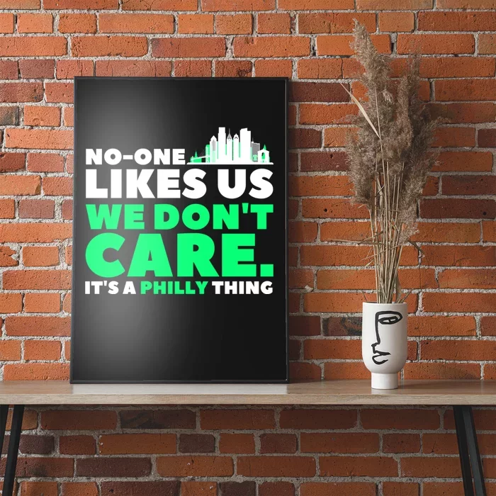 No One Likes Us We Don't Care Vintage Philly Bird Gang Funny Poster