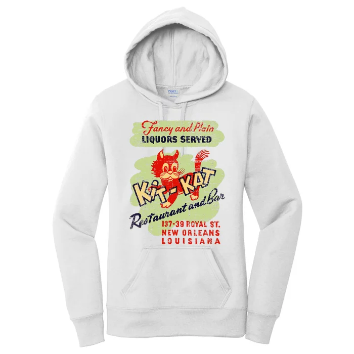 New Orleans Louisiana Restaurant Bar Vintage Advertising Women's Pullover Hoodie