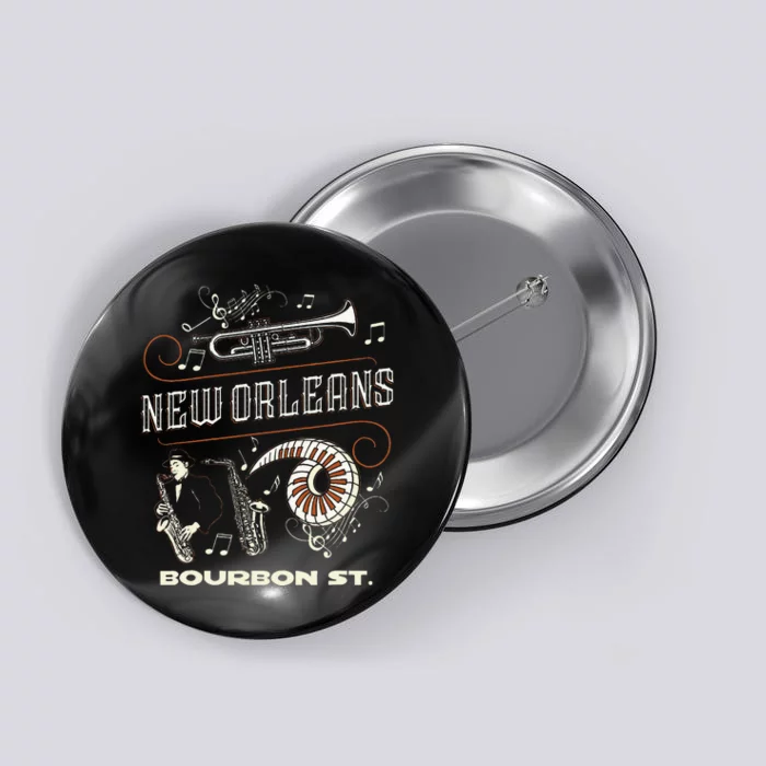 New Orleans Louisiana Jazz Festival Vintage Button