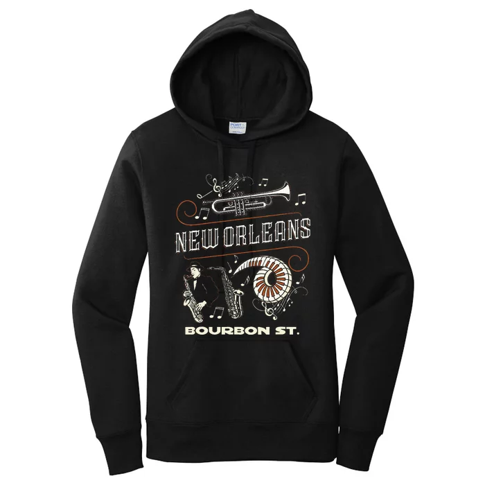 New Orleans Louisiana Jazz Festival Vintage Women's Pullover Hoodie