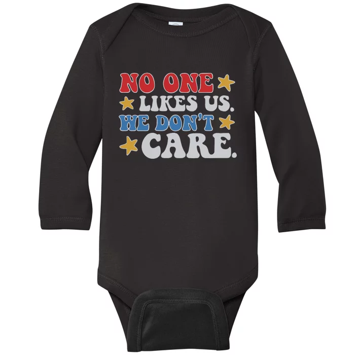 No One Likes Us Usa Stars Baby Long Sleeve Bodysuit