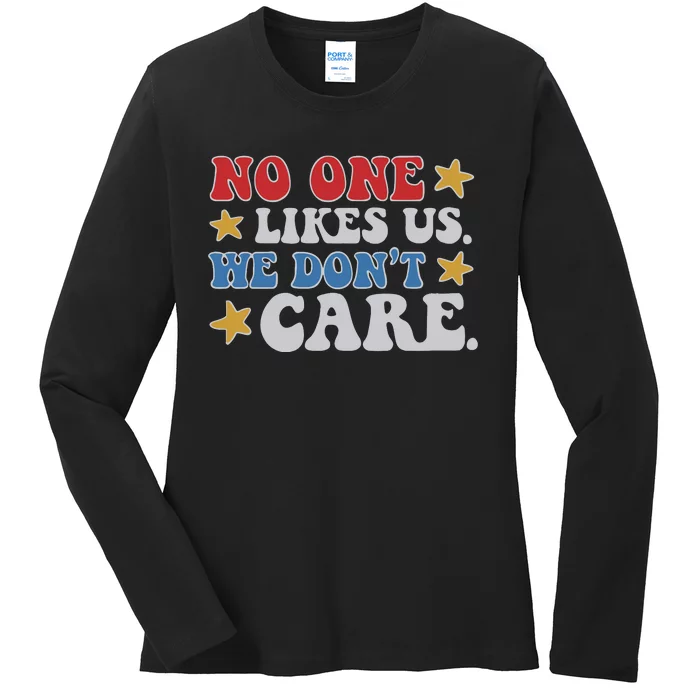 No One Likes Us Usa Stars Ladies Long Sleeve Shirt