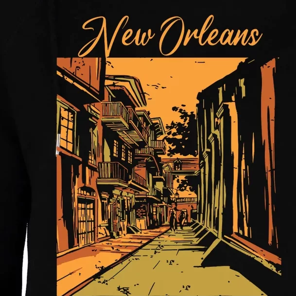 New Orleans Louisiana Souvenir Bourbon Street Womens Funnel Neck Pullover Hood