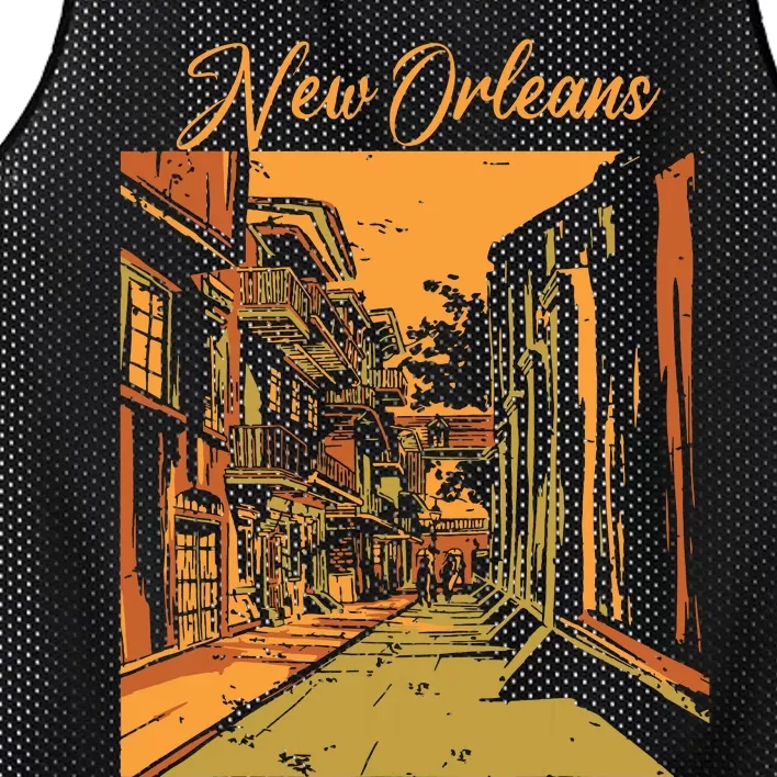 New Orleans Louisiana Souvenir Bourbon Street Mesh Reversible Basketball Jersey Tank