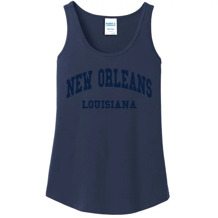 New Orleans Louisiana Throwback Design Ladies Essential Tank