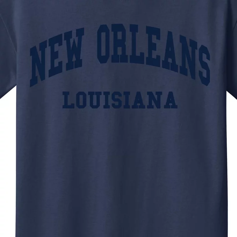 New Orleans Louisiana Throwback Design Kids T-Shirt