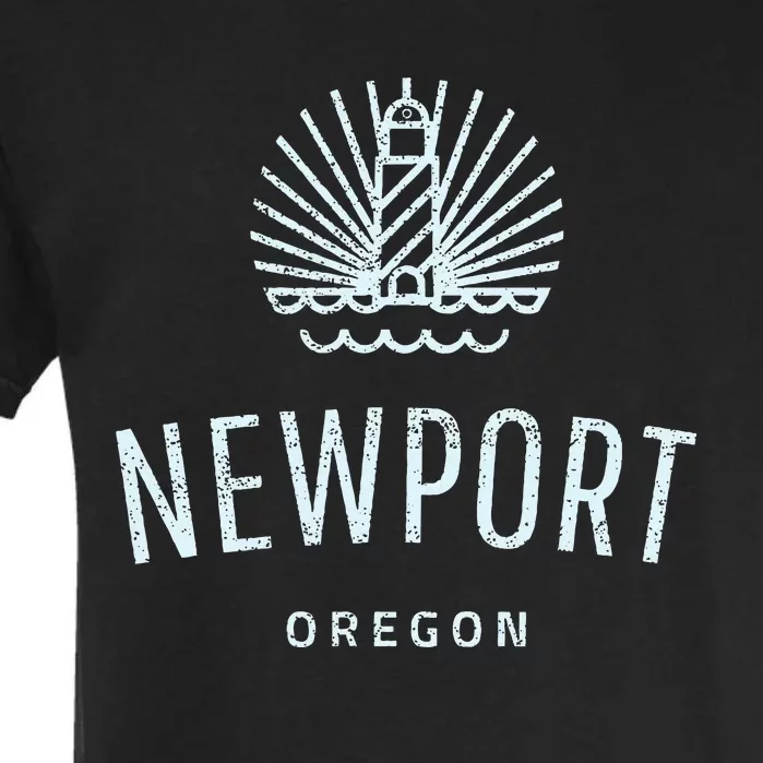 Newport Oregon Lighthouse Coast Souvenir Garment-Dyed Heavyweight T-Shirt