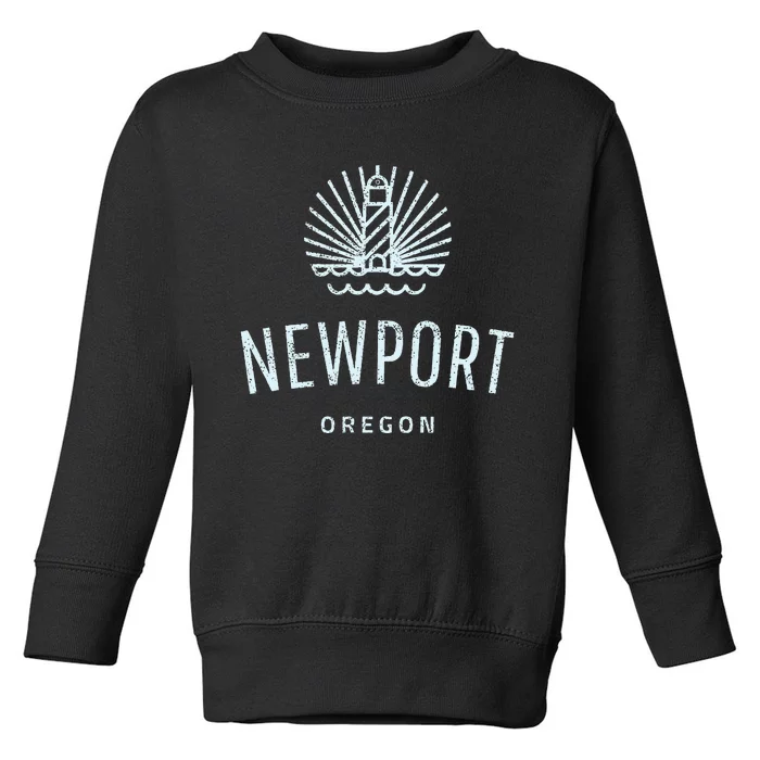 Newport Oregon Lighthouse Coast Souvenir Toddler Sweatshirt