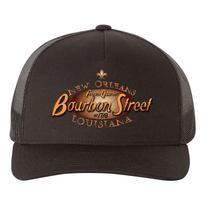 New Orleans Louisiana Bourbon Street French Quarter Yupoong Adult 5-Panel Trucker Hat