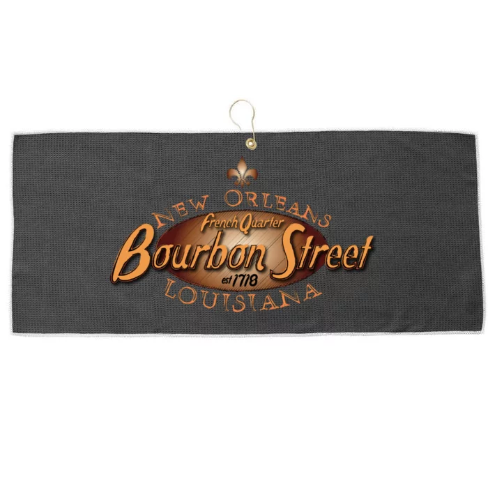 New Orleans Louisiana Bourbon Street French Quarter Large Microfiber Waffle Golf Towel