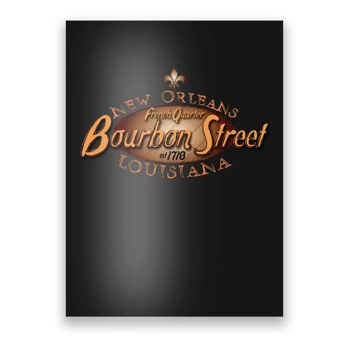 New Orleans Louisiana Bourbon Street French Quarter Poster