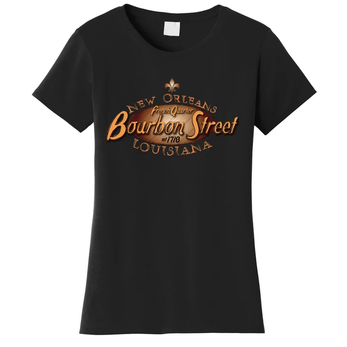 New Orleans Louisiana Bourbon Street French Quarter Women's T-Shirt