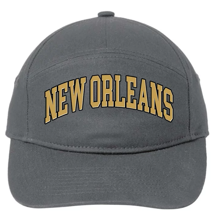 New Orleans Louisiana Throwback Design Print Classic 7-Panel Snapback Hat