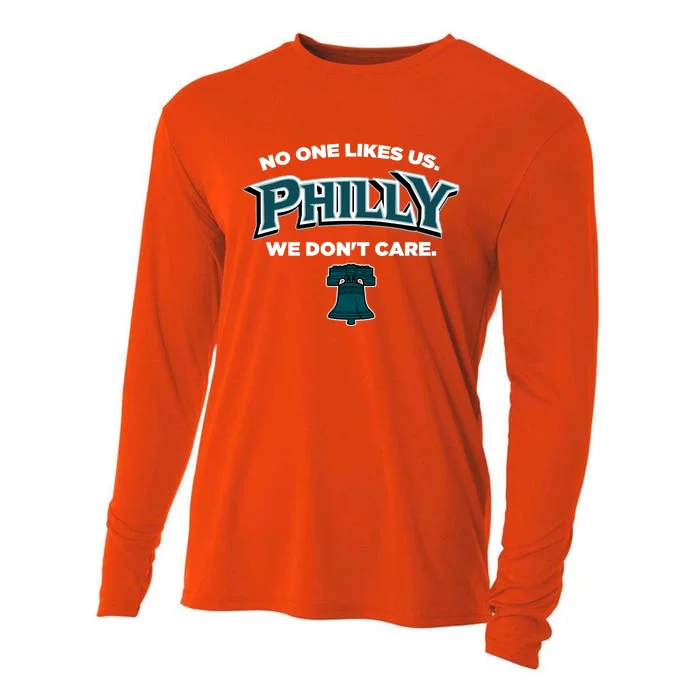 No One Likes Us We Don't Care Philly Philadelphia Cooling Performance Long Sleeve Crew