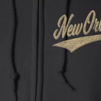 New Orleans Louisiana Varsity Script Classic Sports Jersey Full Zip Hoodie