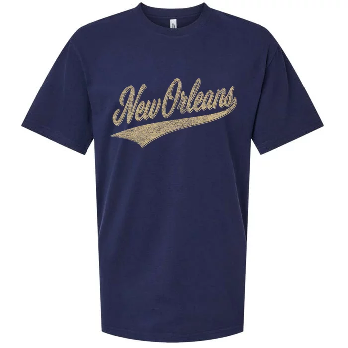 New Orleans Louisiana Varsity Script Classic Sports Jersey Sueded Cloud Jersey T-Shirt