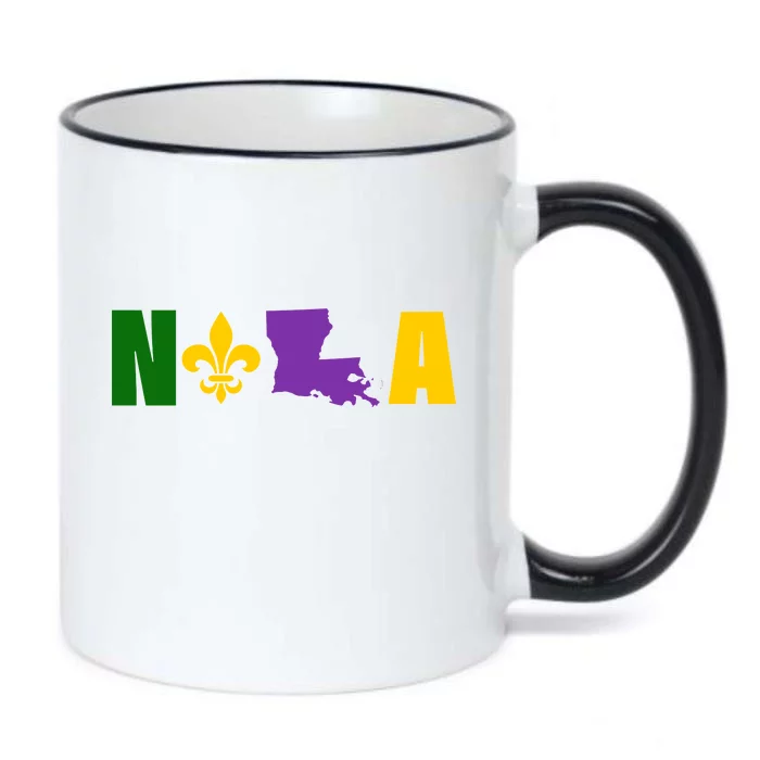 Nola Mardi Gras New Orleans Black Color Changing Mug