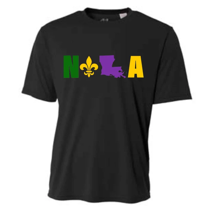 Nola Mardi Gras New Orleans Cooling Performance Crew T-Shirt