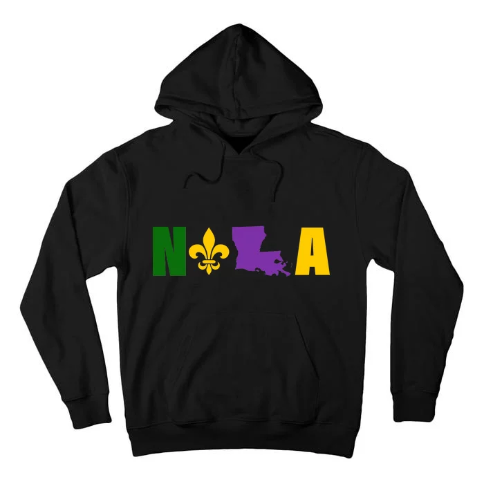 Nola Mardi Gras New Orleans Tall Hoodie