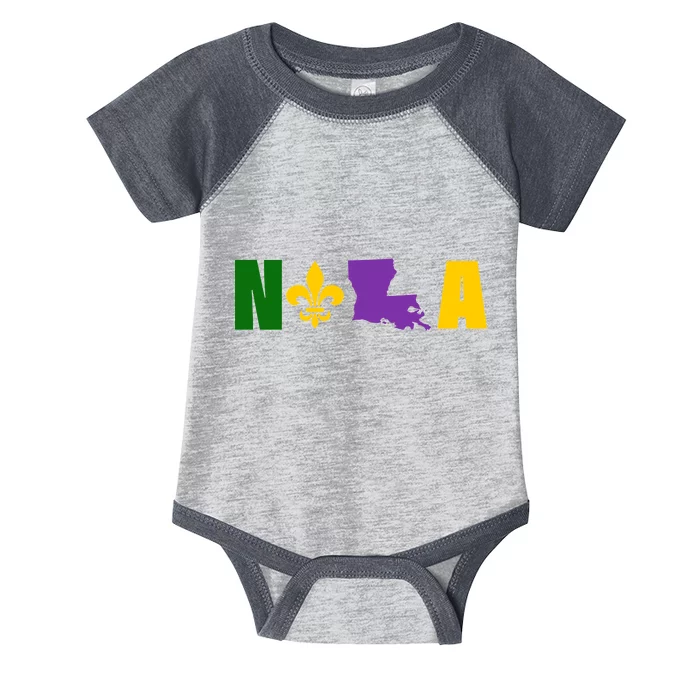 Nola Mardi Gras New Orleans Infant Baby Jersey Bodysuit