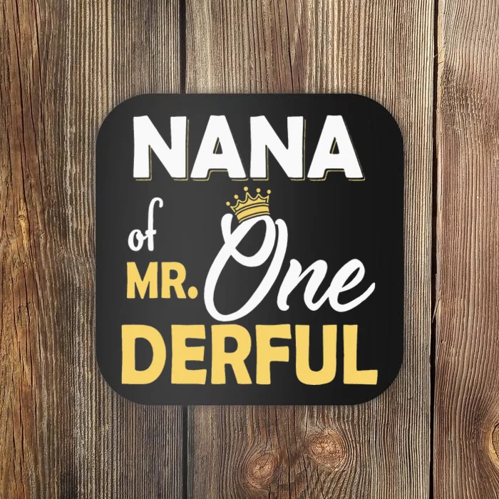 Nana Of Mr Onederful 1St Birthday One Derful Matching Coaster