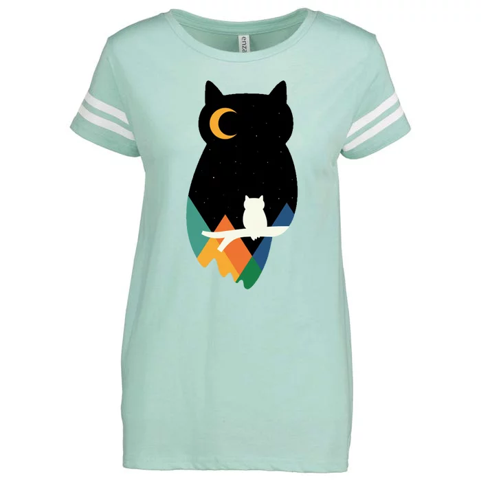 Night Owl Moon Pyramid Enza Ladies Jersey Football T-Shirt